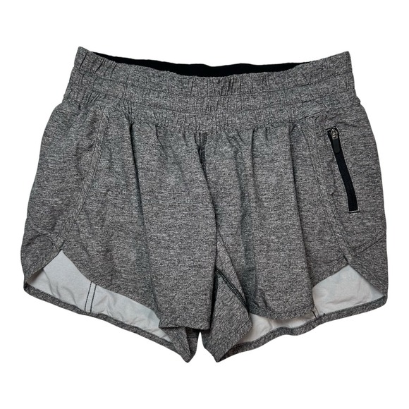 lululemon athletica Pants - Lululemon Tracker Short V 4" Womens 8 Heathered Gray Athletic Running Gym Shorts